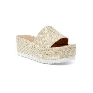 Wild Pair Womens 9.5 M Natural Jute Shermer Platform Wedge Sandals DISPLAY IS2